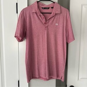 Travis Matthew Heathered Red/Pink Polo Shirt